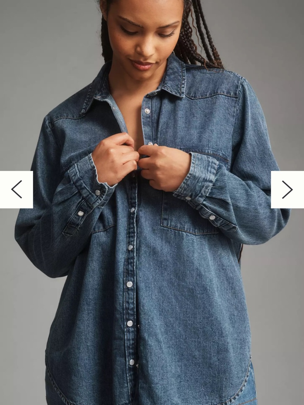 Anthropologie Pilcro The Dannie Pearl Snap Button Down Western Cowgirl Small - Picture 8 of 8